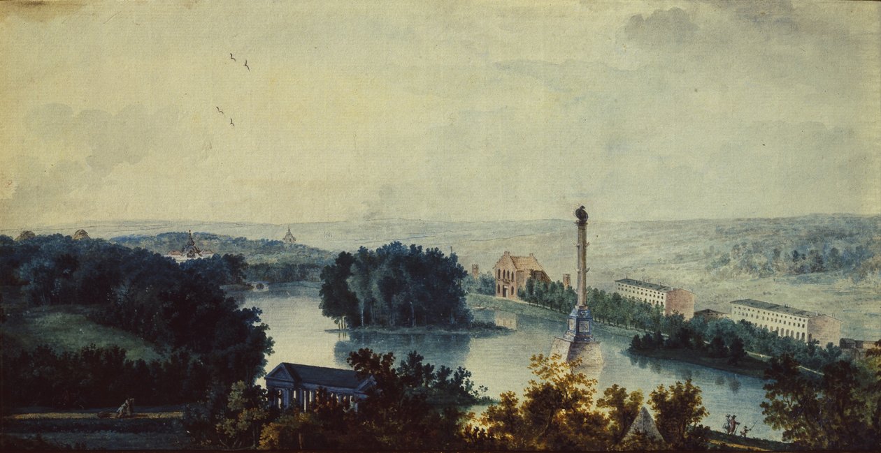 Zarskoje Selo. Die Chesme-Säule, 1780er Jahre von Jean Balthazard de la Traverse