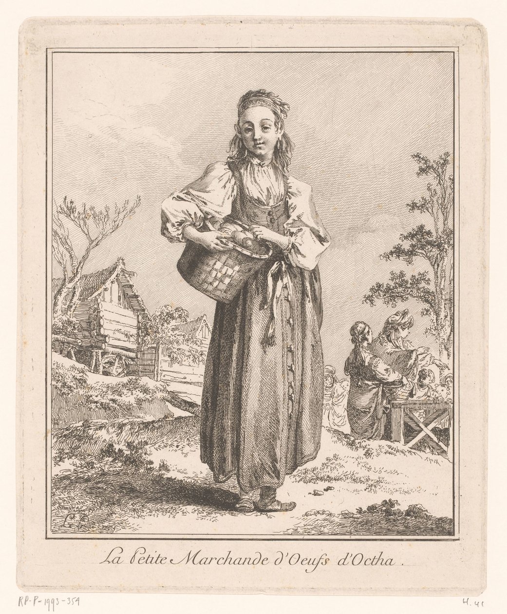 Eierverkäuferin aus Ochta von Jean Baptist Leprince