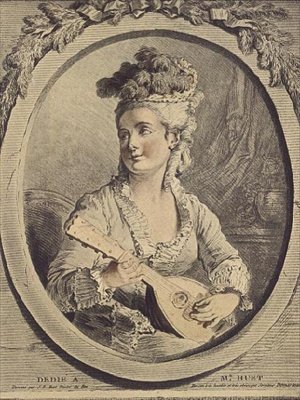Madame Huet, Gravur von Gilles Demarteau von Jean Baptiste (after) Huet