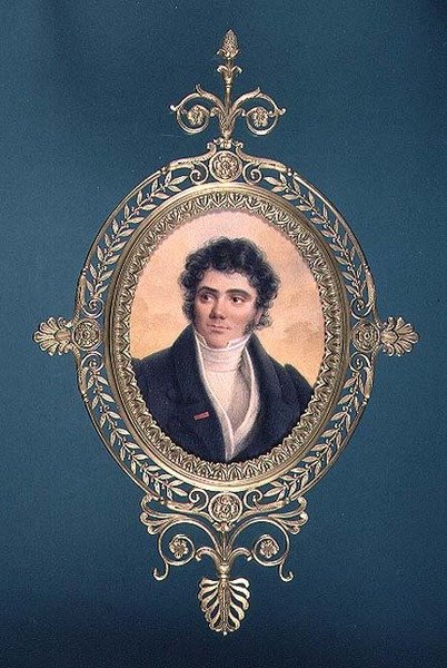 Porträt eines Herrn in einem schwarzen Mantel mit der Ehrenlegion am Revers von Jean Baptiste (studio of) Isabey