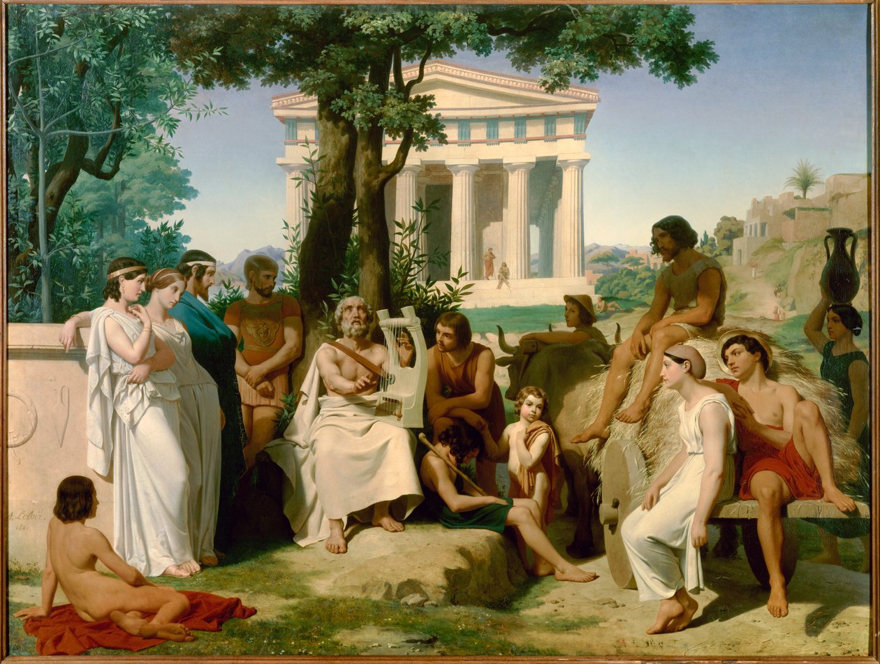 Homer, griechischer Dichter des 9. Jahrhunderts v. Chr. von Jean Baptiste Auguste Leloir