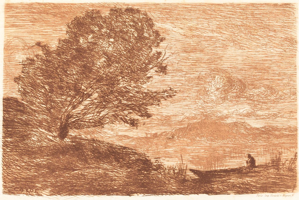 Ein See in Tirol von Jean Baptiste Camille Corot