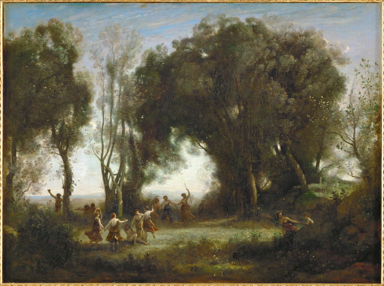 Ein Morgen, Tanz der Nymphen von Jean Baptiste Camille Corot