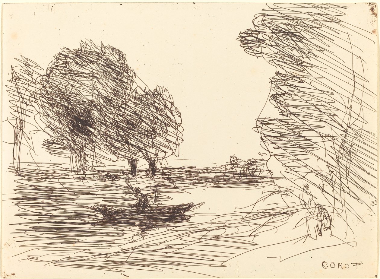 Bootsmann Le Batelier von Jean-Baptiste-Camille Corot