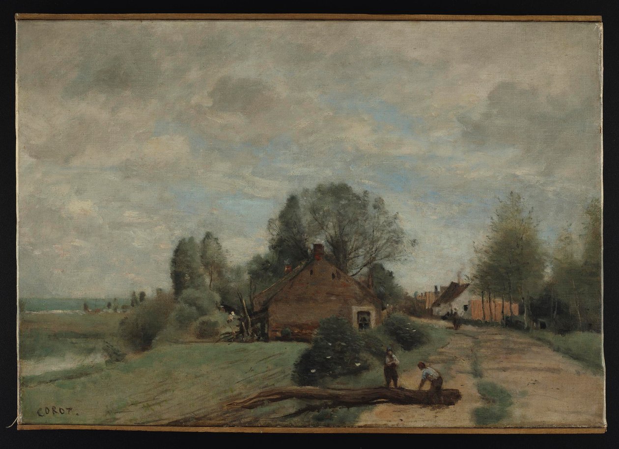 Corot - Die Straße zu den Holzfällern, Arleux-du-Nord, 1871, NMW A 24958 von Jean Baptiste Camille Corot