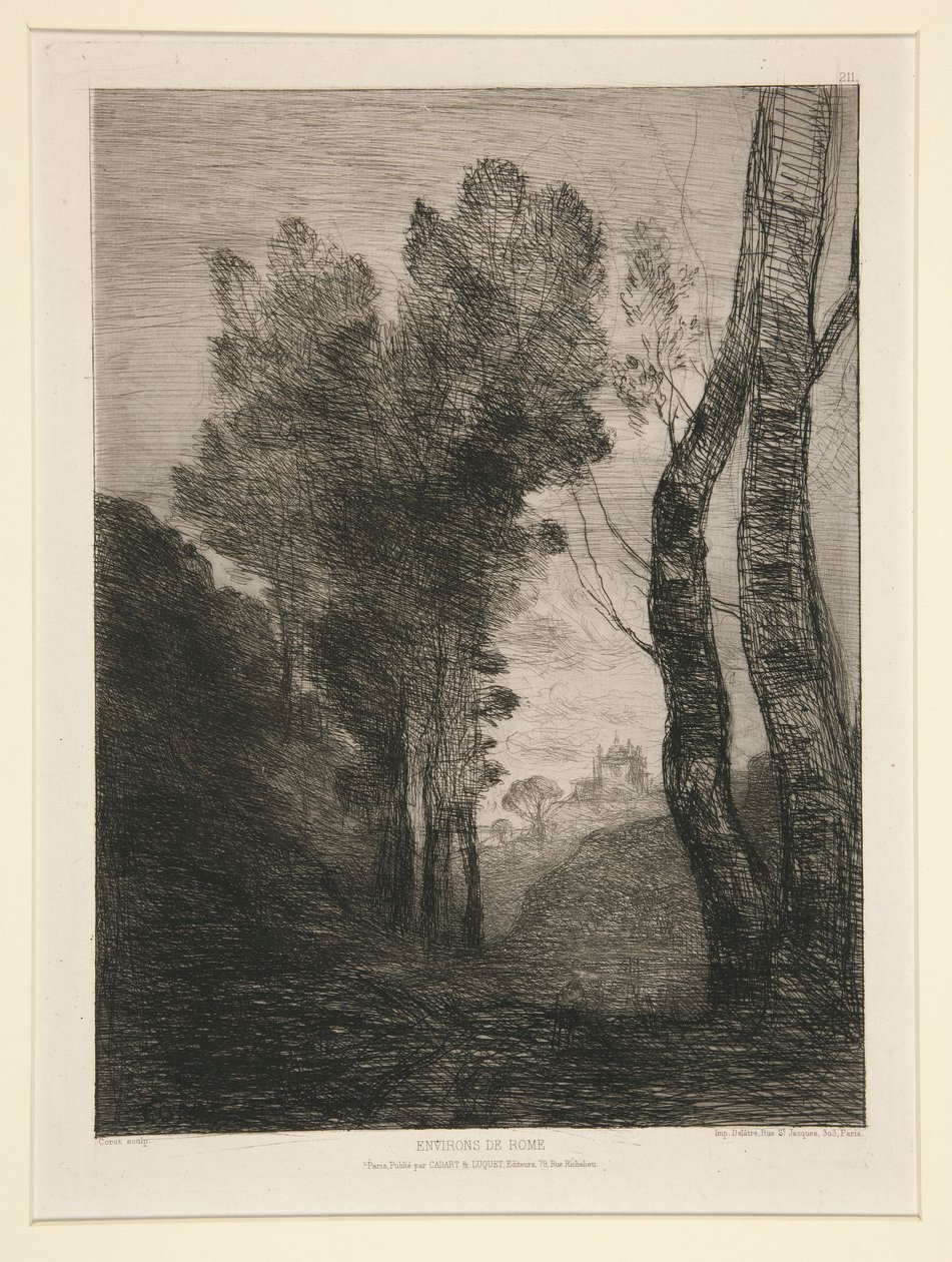 Umgebung von Rom von Jean Baptiste Camille Corot