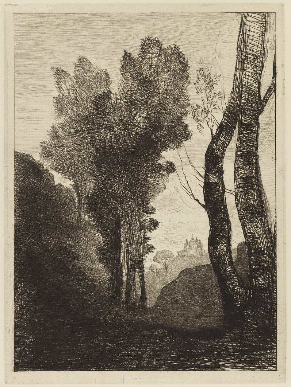 Umgebung von Rom von Jean Baptiste Camille Corot