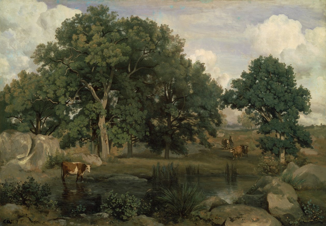 Wald von Fontainebleau von Jean-Baptiste-Camille Corot