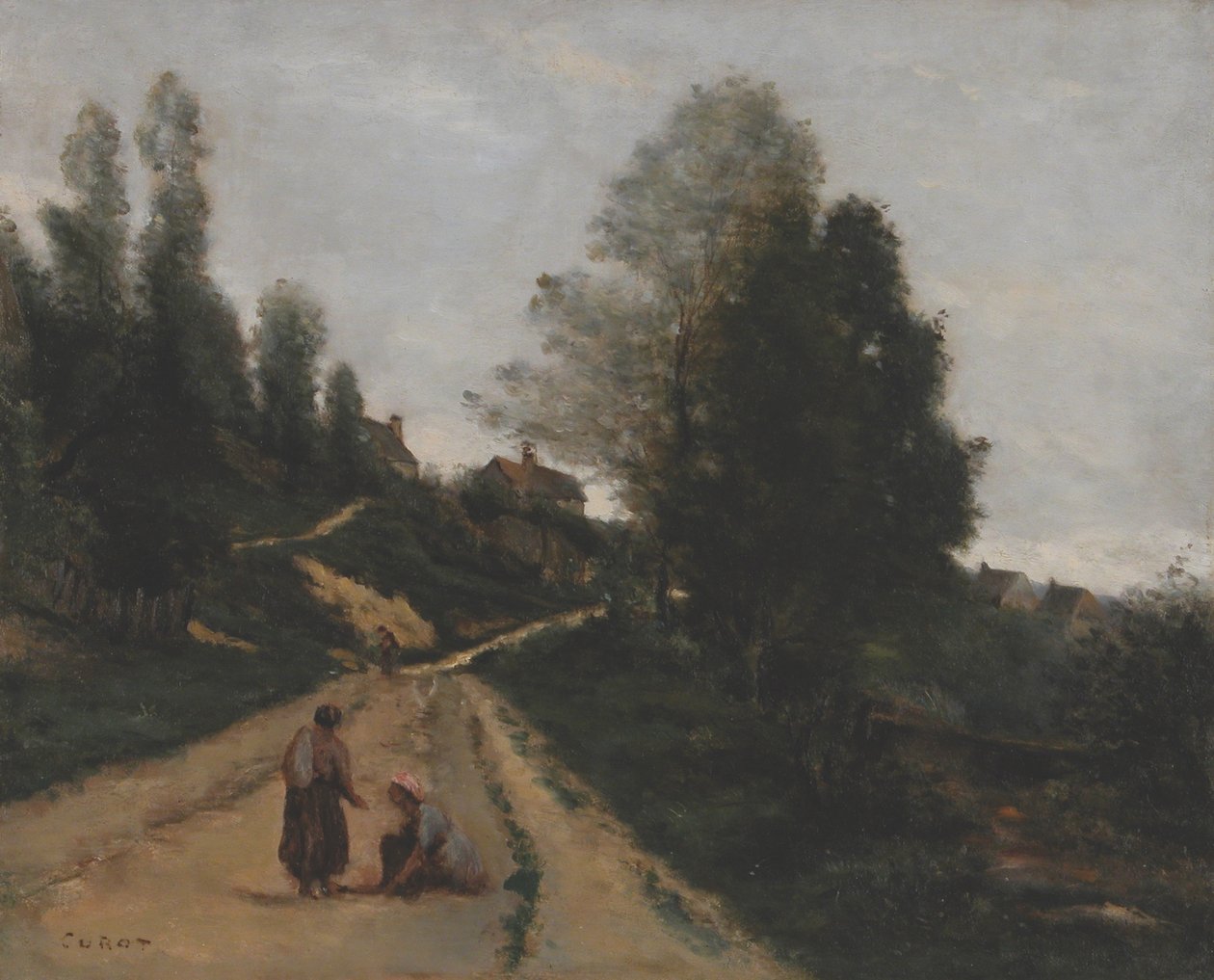 Gouvieux, nahe Chantilly. Aufsteigender Weg von Jean Baptiste Camille Corot