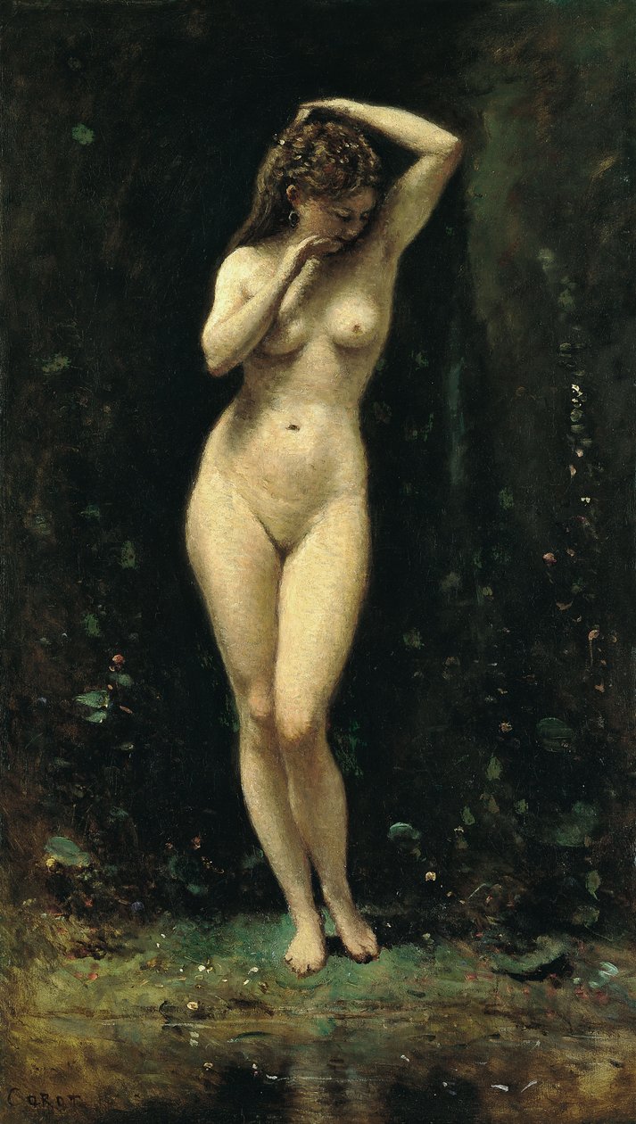 Dianas Bad (Der Brunnen) von Jean-Baptiste-Camille Corot