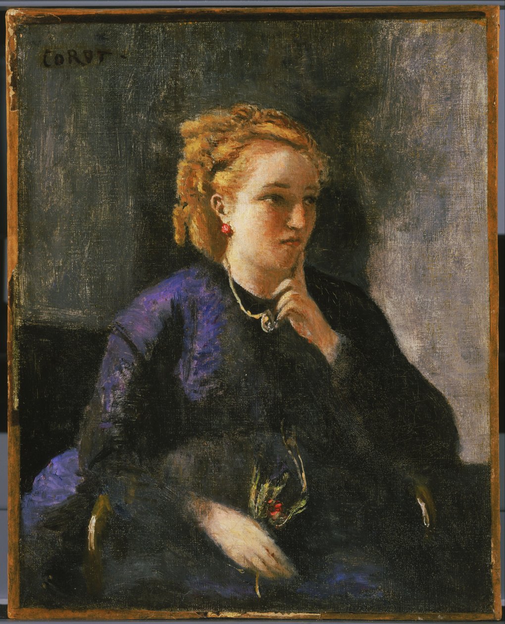 Porträt einer Frau von Jean-Baptiste-Camille Corot