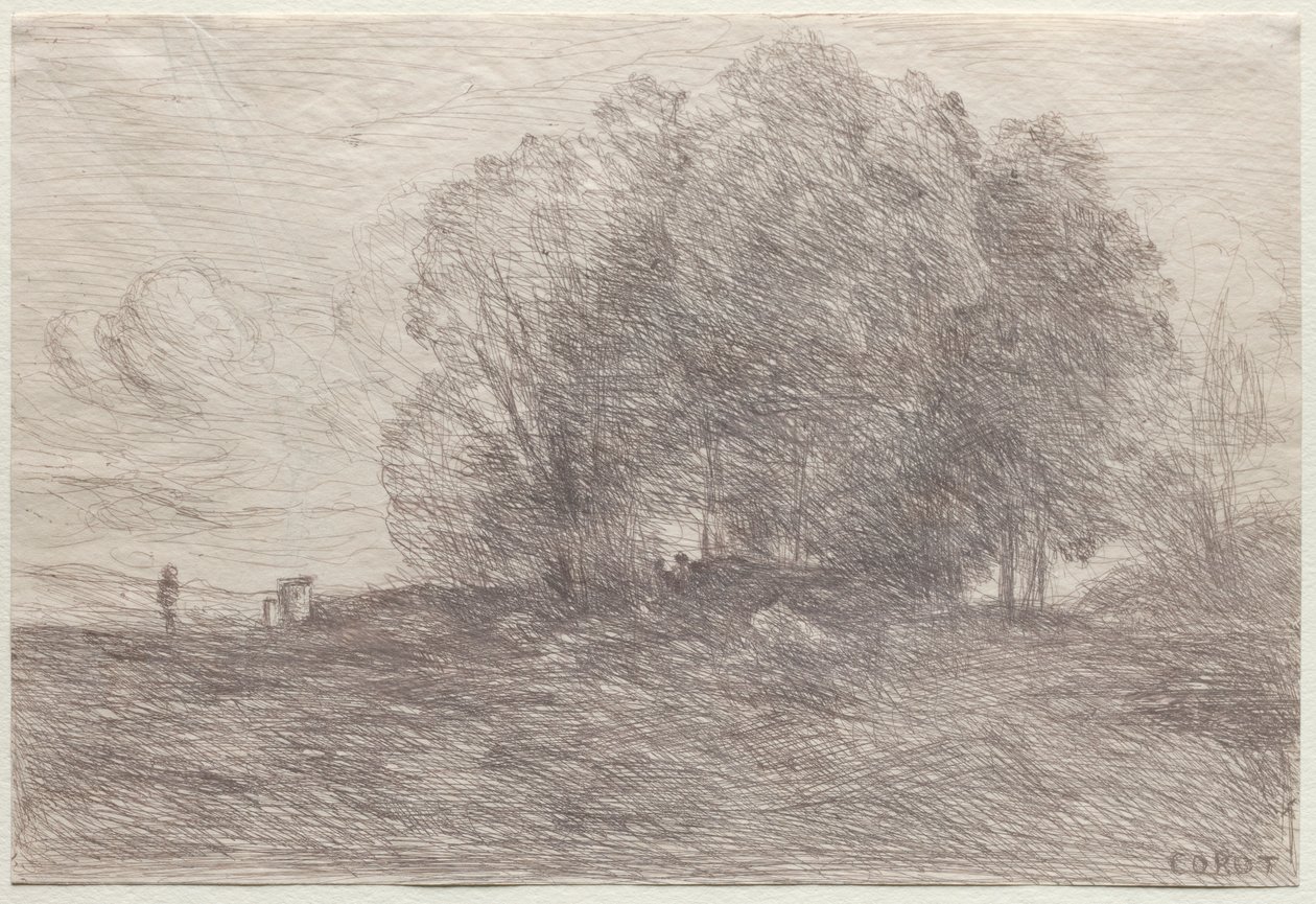 Baumgruppe, 1858 von Jean Baptiste Camille Corot