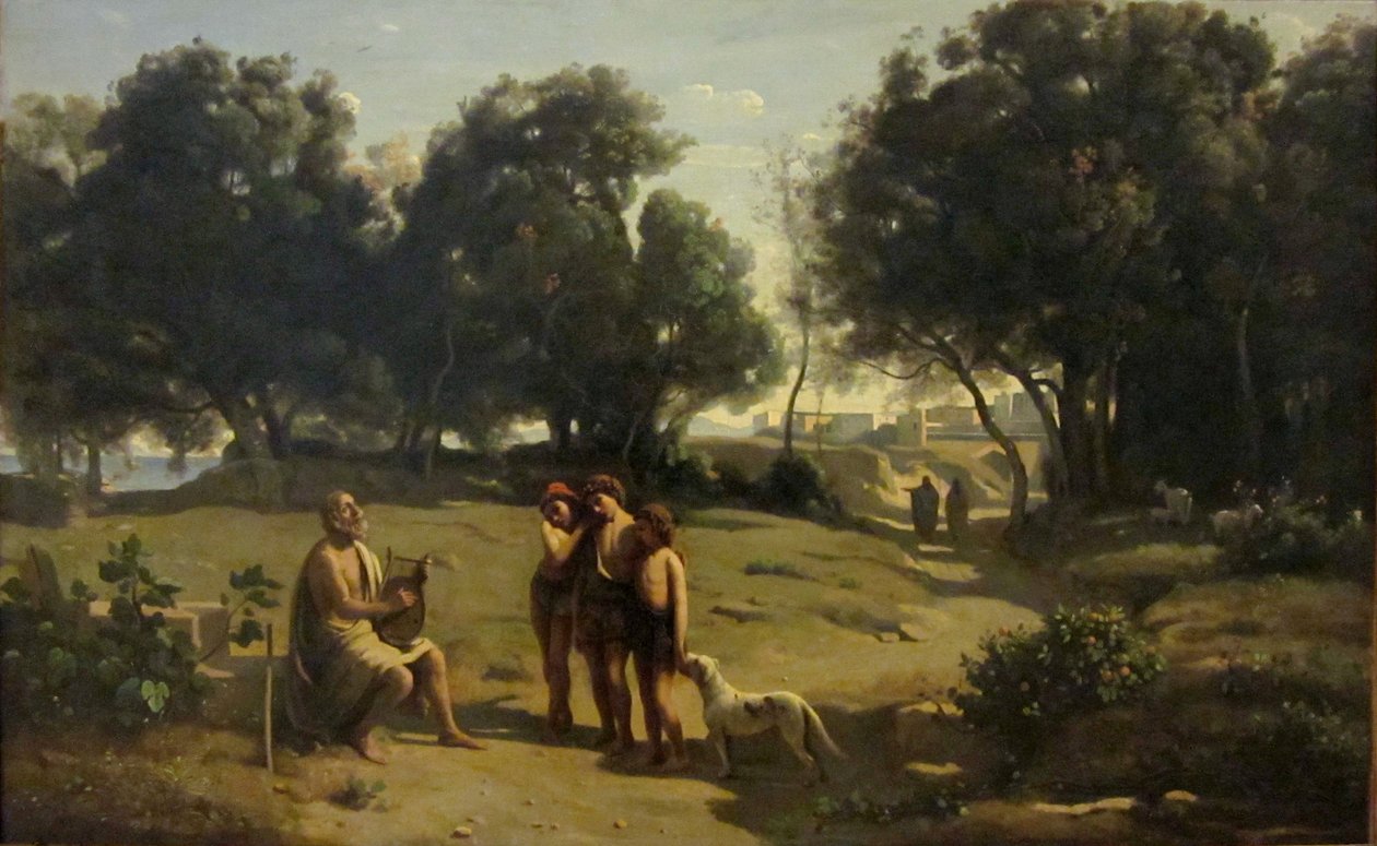 Homer und die Hirten von Jean-Baptiste-Camille Corot