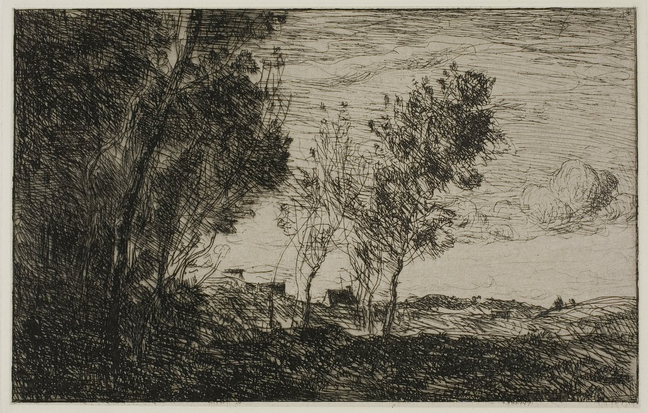 In den Dünen: Erinnerung an die Wälder von Den Haag von Jean Baptiste Camille Corot