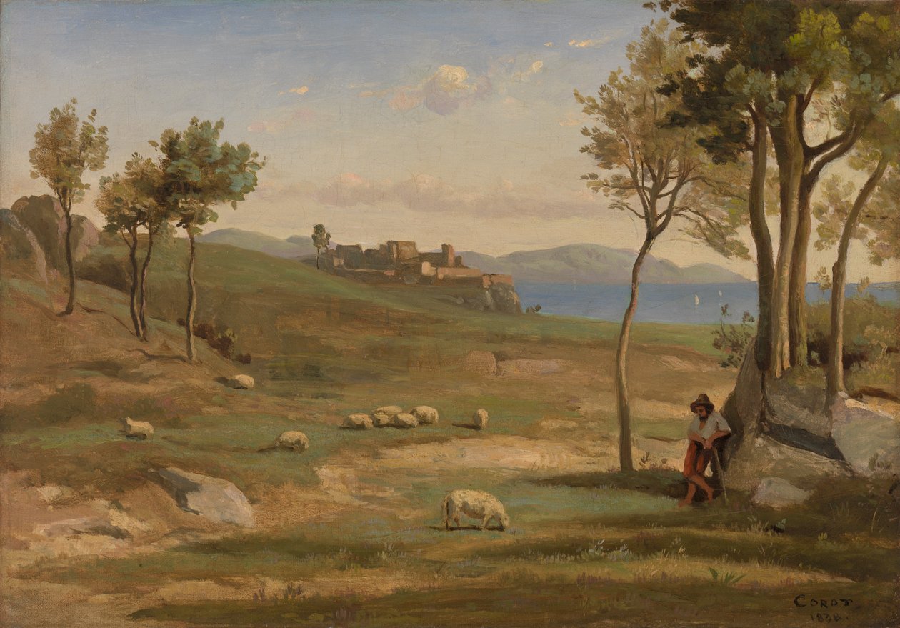 Italienische Landschaft von Jean-Baptiste-Camille Corot