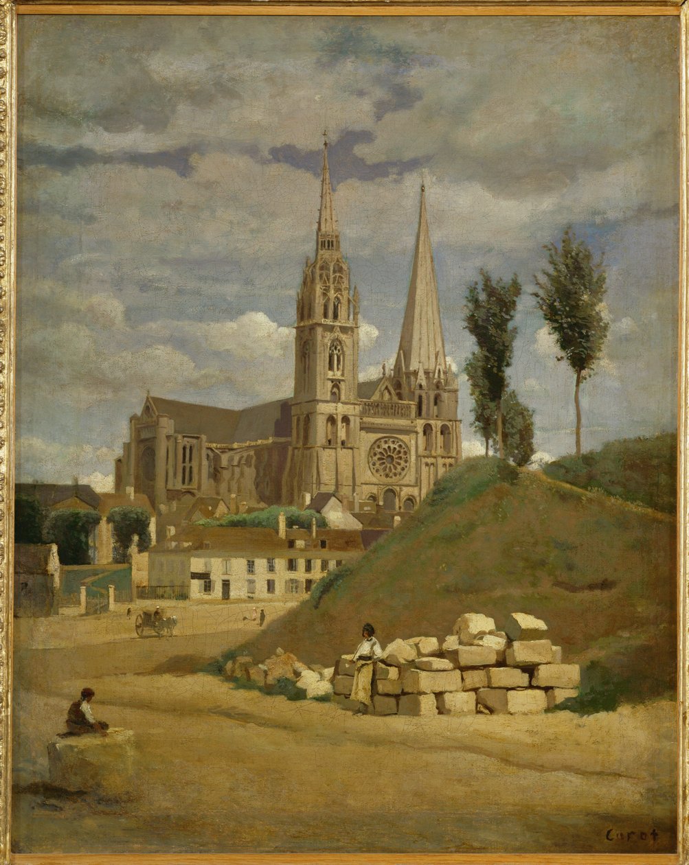 Die Kathedrale von Chartres von Jean Baptiste Camille Corot