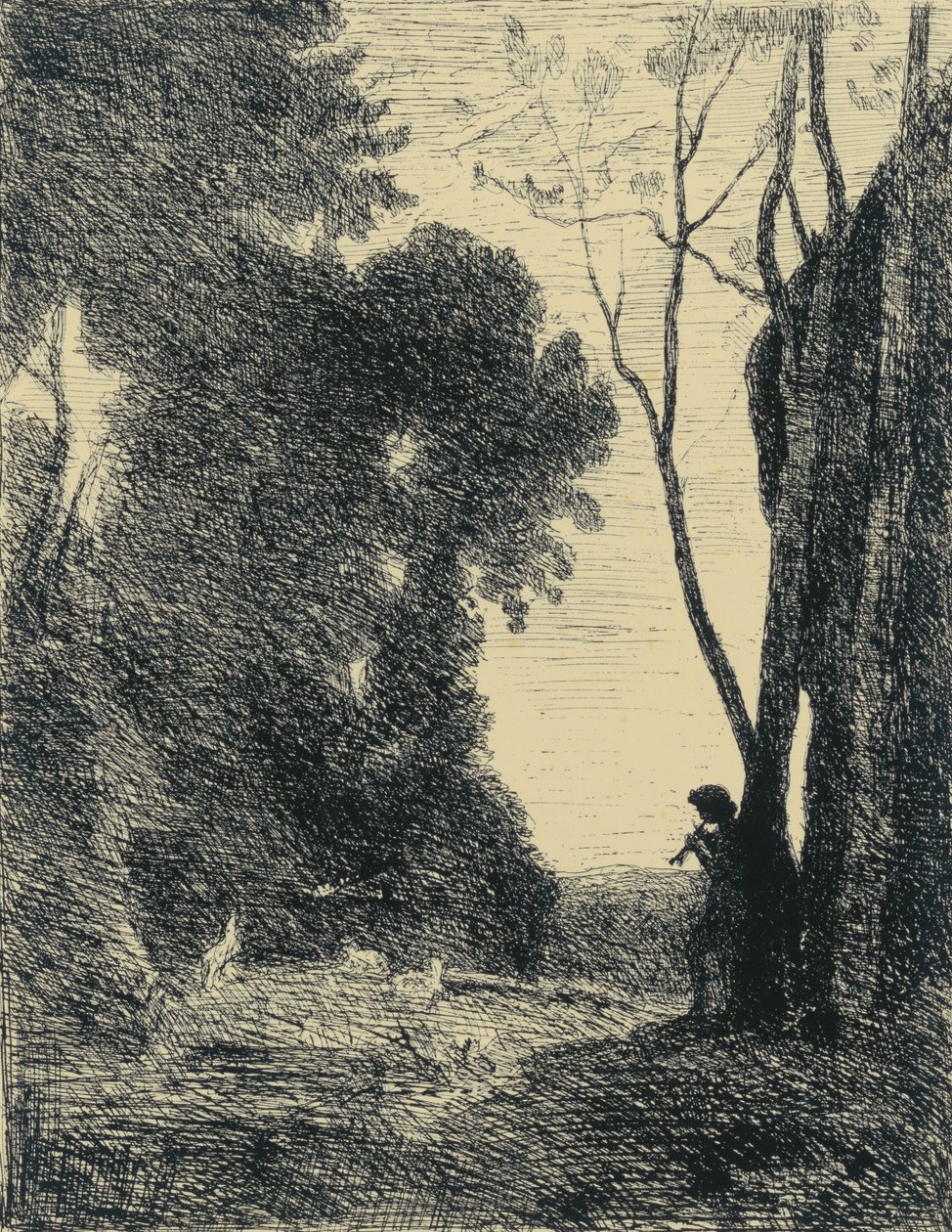 Der kleine Hirte, 2. Platte von Jean Baptiste Camille Corot