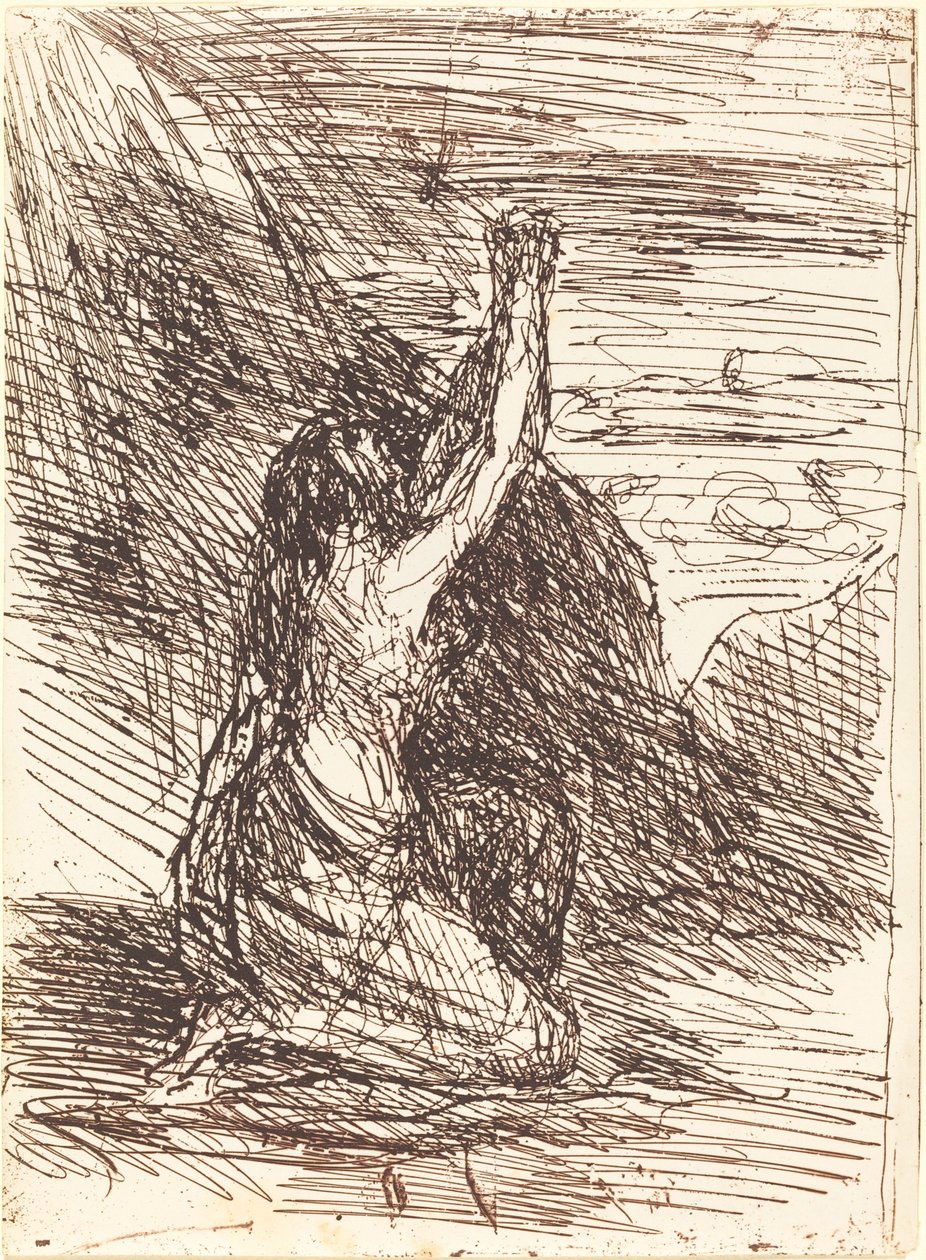 Maria Magdalena kniend von Jean Baptiste Camille Corot