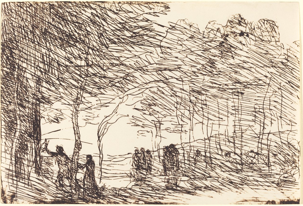 Orpheus führt Eurydike, 1860 von Jean Baptiste Camille Corot