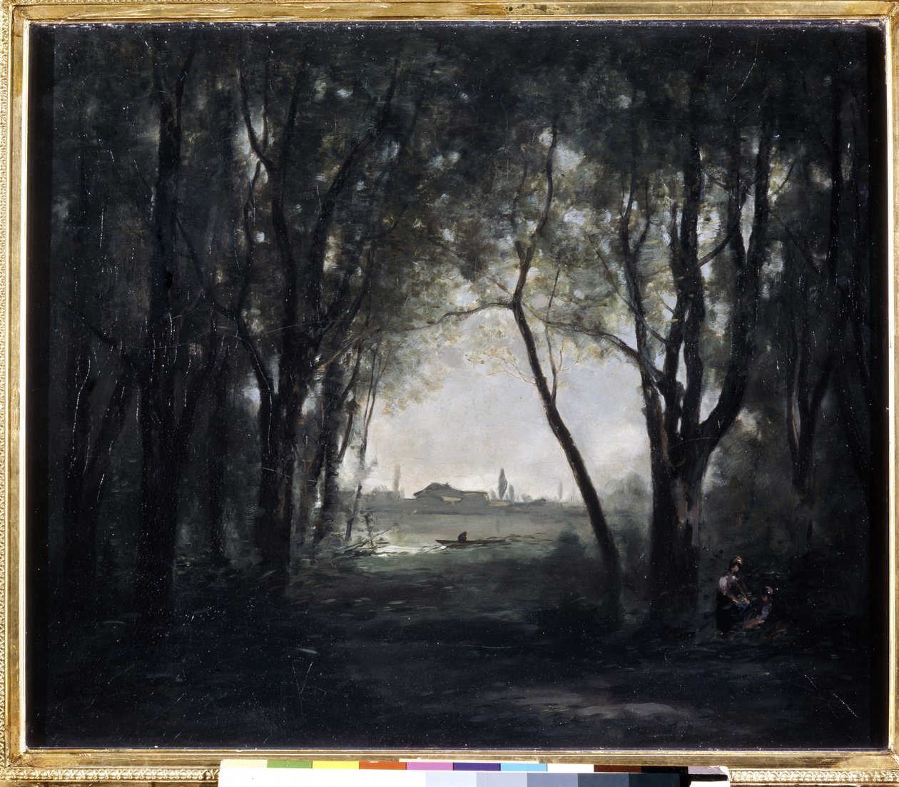 Landschaft mit See von Jean Baptiste Camille Corot