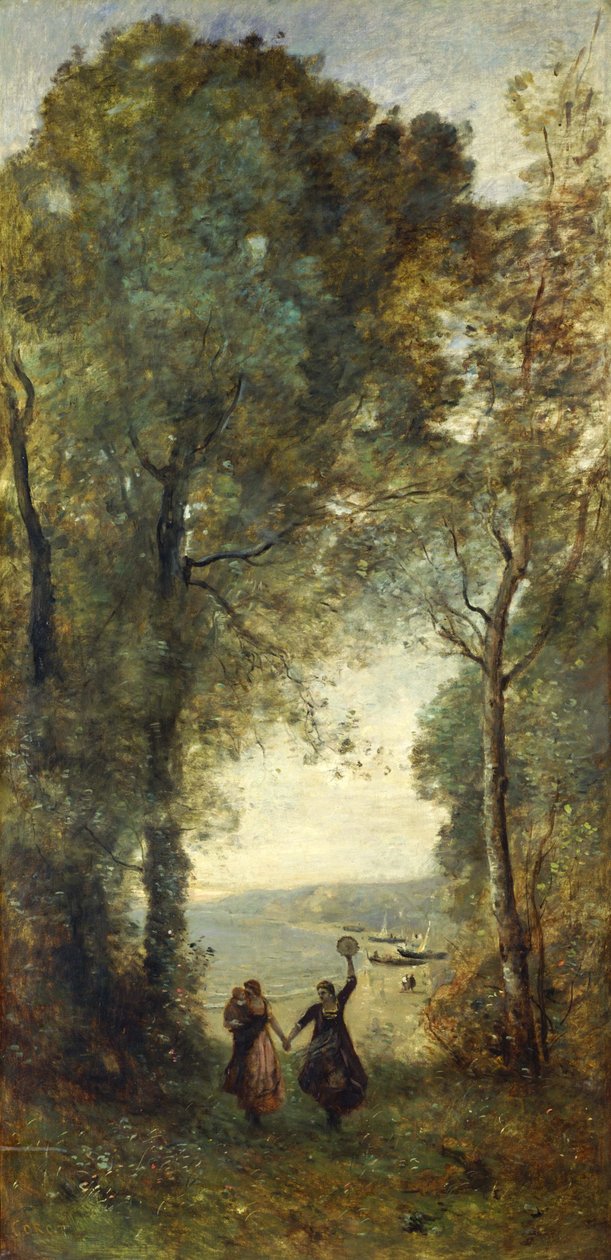 Erinnerung an den Strand von Neapel von Jean Baptiste Camille Corot