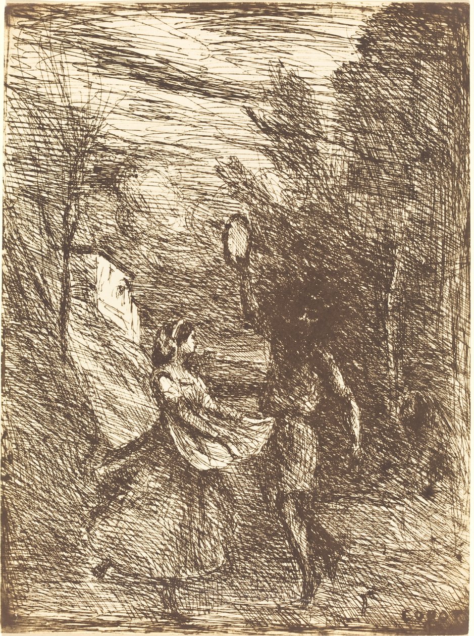 Saltarello Saltarelle von Jean Baptiste Camille Corot