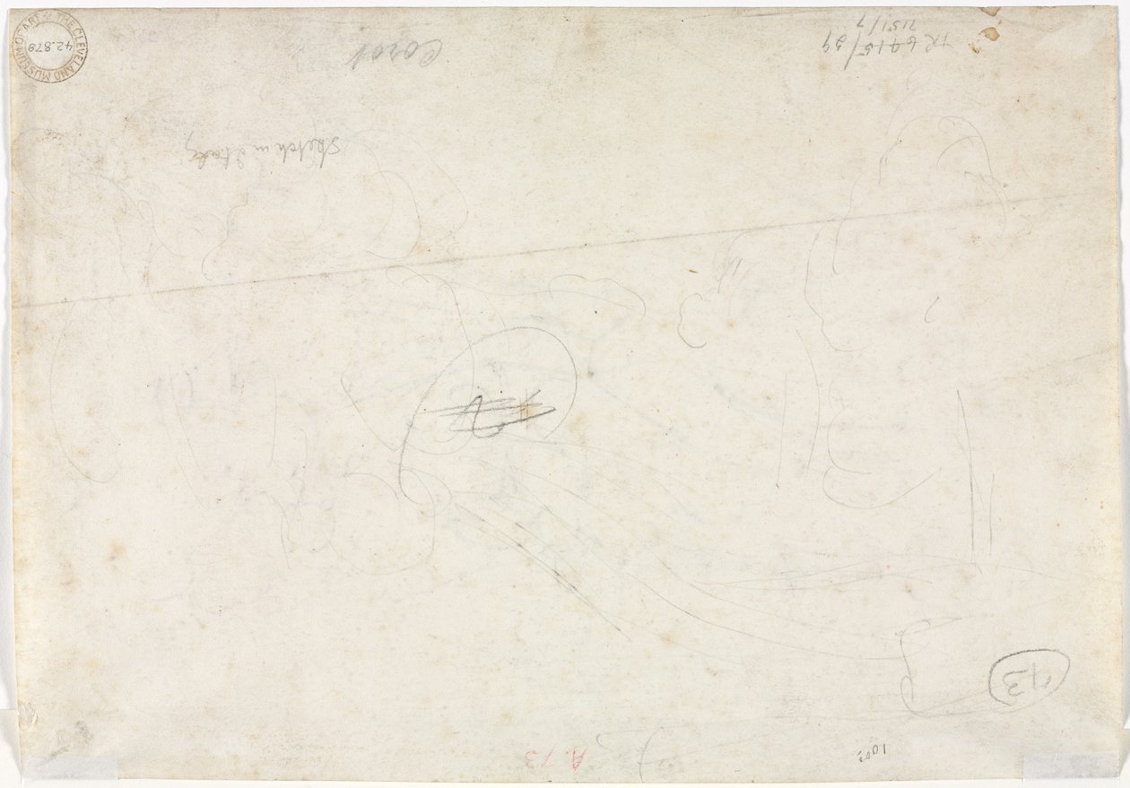 Skizze für eine Landschaft (Rückseite) von Jean Baptiste Camille Corot