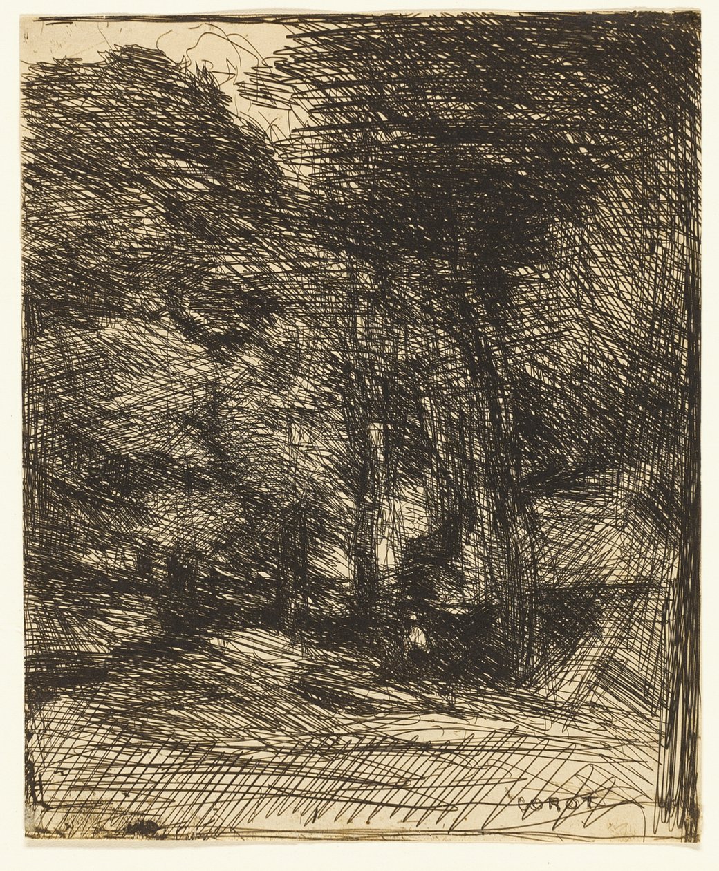 Erinnerung an Bas-Bréau von Jean Baptiste Camille Corot