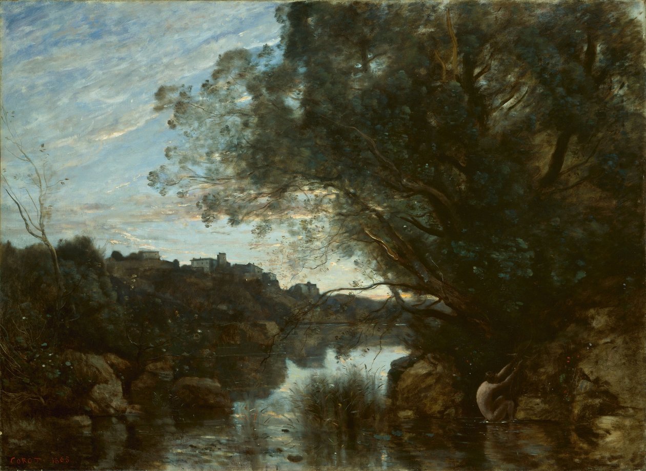 Erinnerung an die Umgebung des Sees Nemi von Jean-Baptiste-Camille Corot