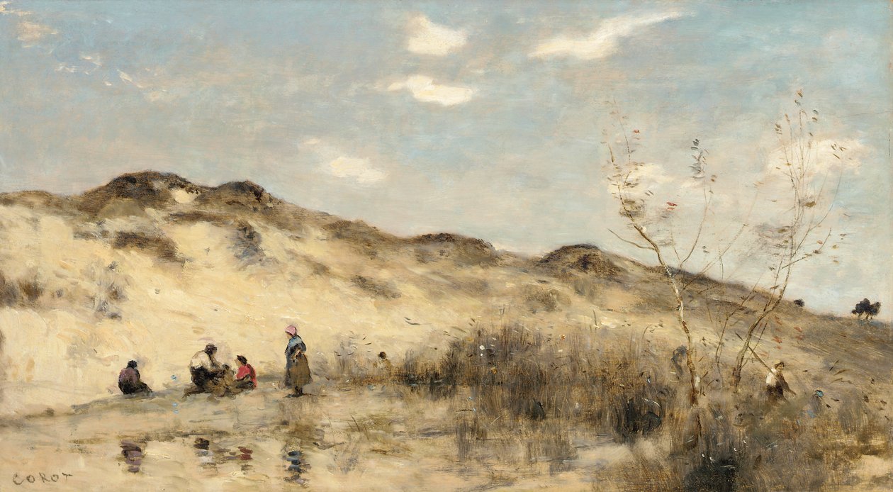 Die Dünen von Dünkirchen von Jean Baptiste Camille Corot