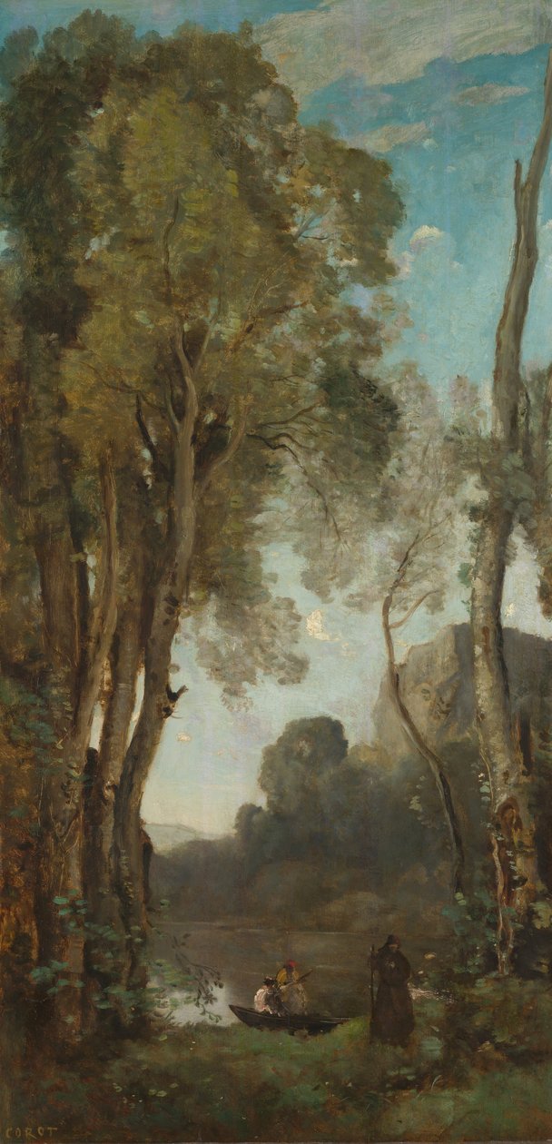 Die vier Tageszeiten (Abend) von Jean Baptiste Camille Corot