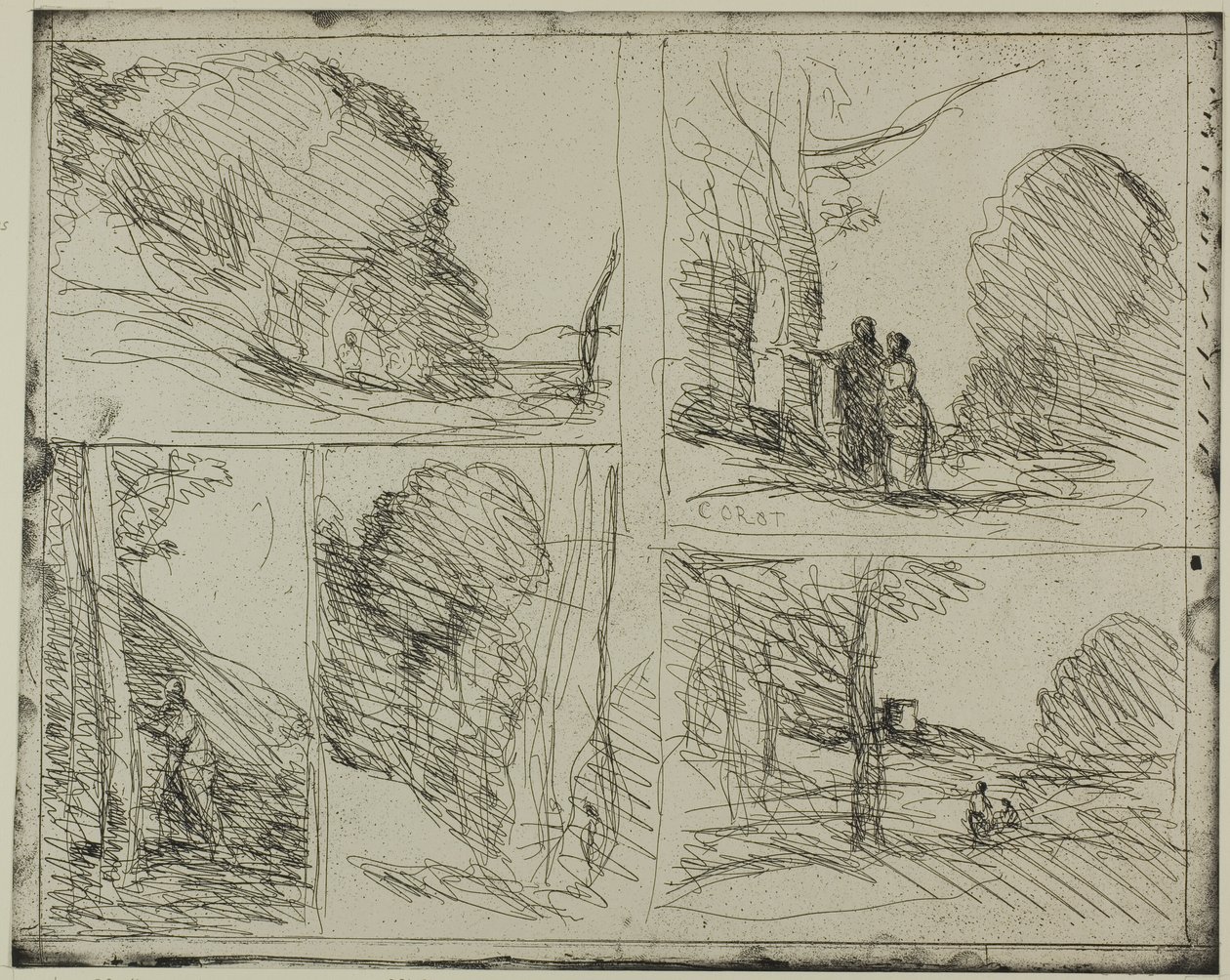 Der Garten des Perikles von Jean Baptiste Camille Corot