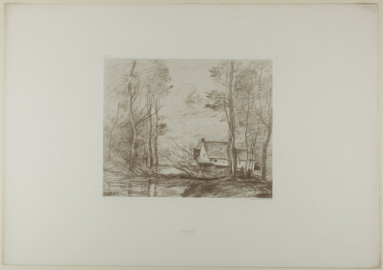 Die Mühle in Cuincy, in der Nähe von Douai von Jean Baptiste Camille Corot
