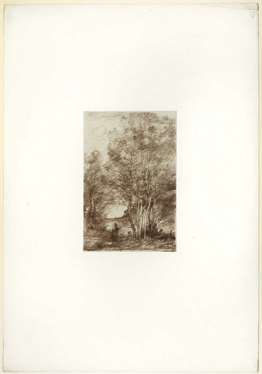 Der Rückzug der Philosophen von Jean Baptiste Camille Corot