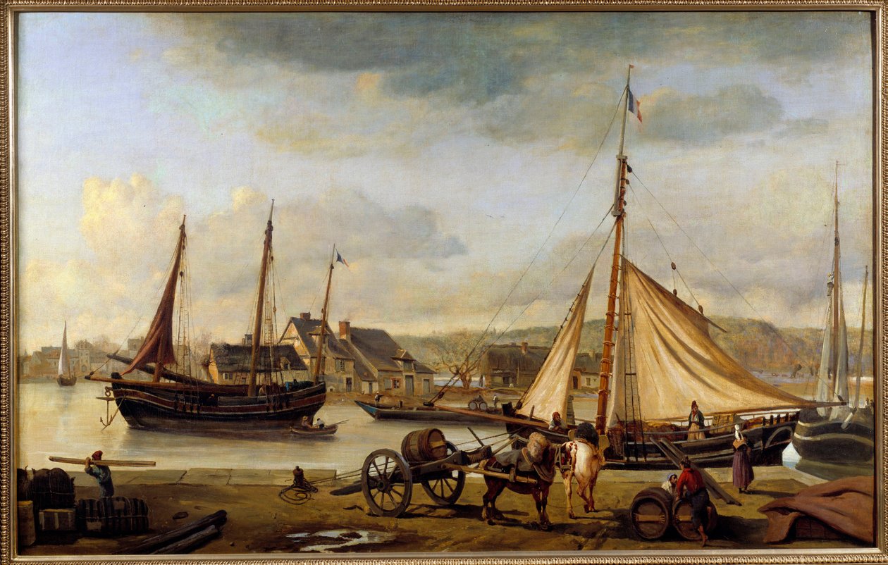 Der Hafen von Rouen im Jahr 1834 (1834) von Jean Baptiste Camille Corot