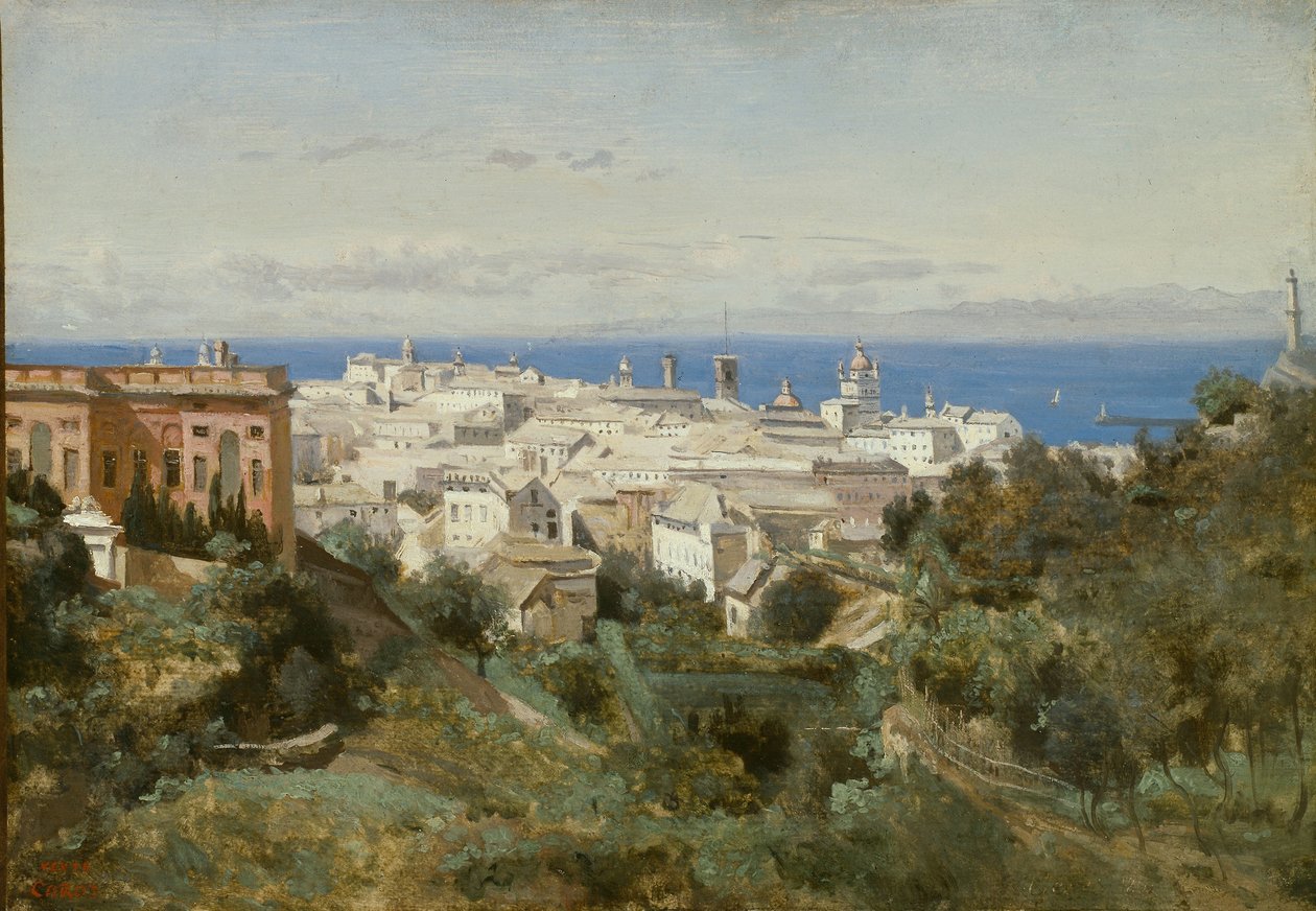 Ansicht von Genua von Jean Baptiste Camille Corot