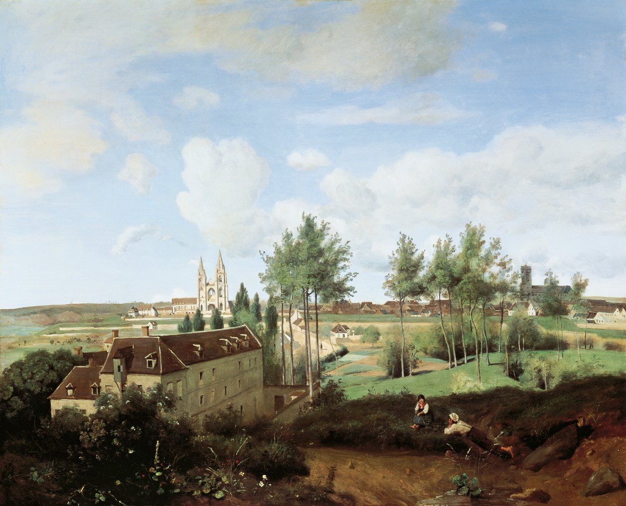 Ansicht von Soissons von Jean Baptiste Camille Corot