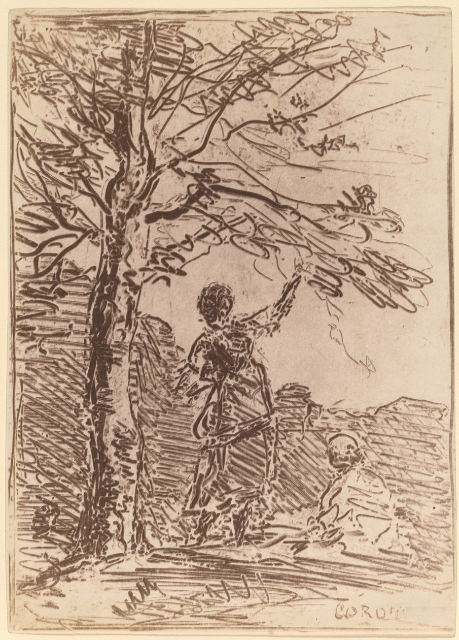 Junge Frau und Tod (La Jeune Fille et la Mort) von Jean Baptiste Camille Corot