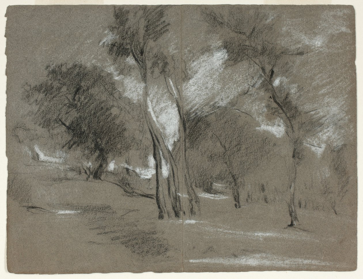 Landschaft mit Bäumen von Jean Baptiste Carpeaux
