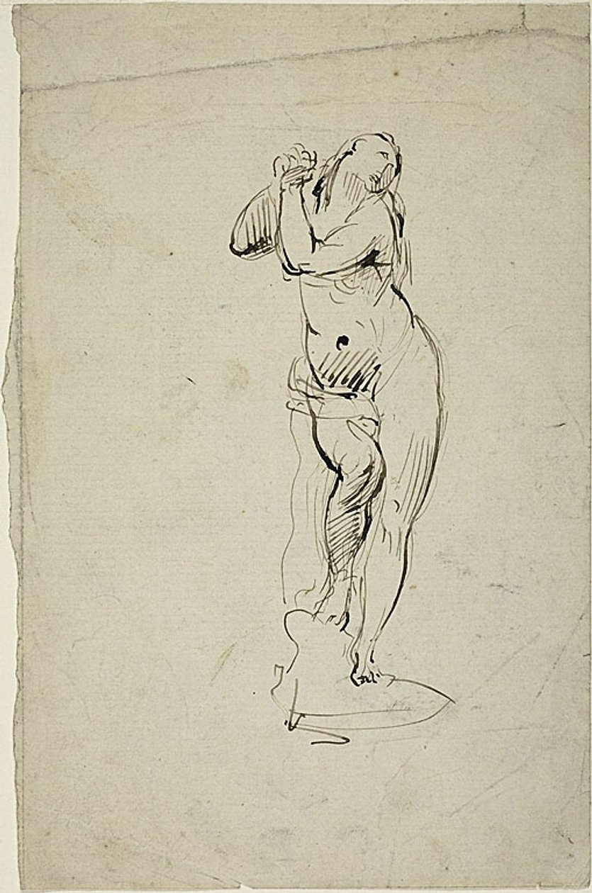 Stehende Frau mit gefalteten Händen von Jean Baptiste Carpeaux