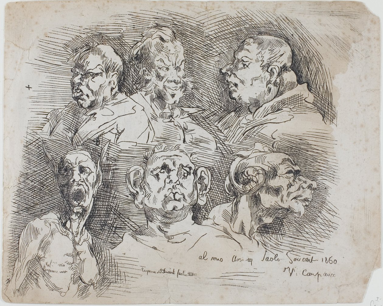 Studien von Köpfen von Jean Baptiste Carpeaux