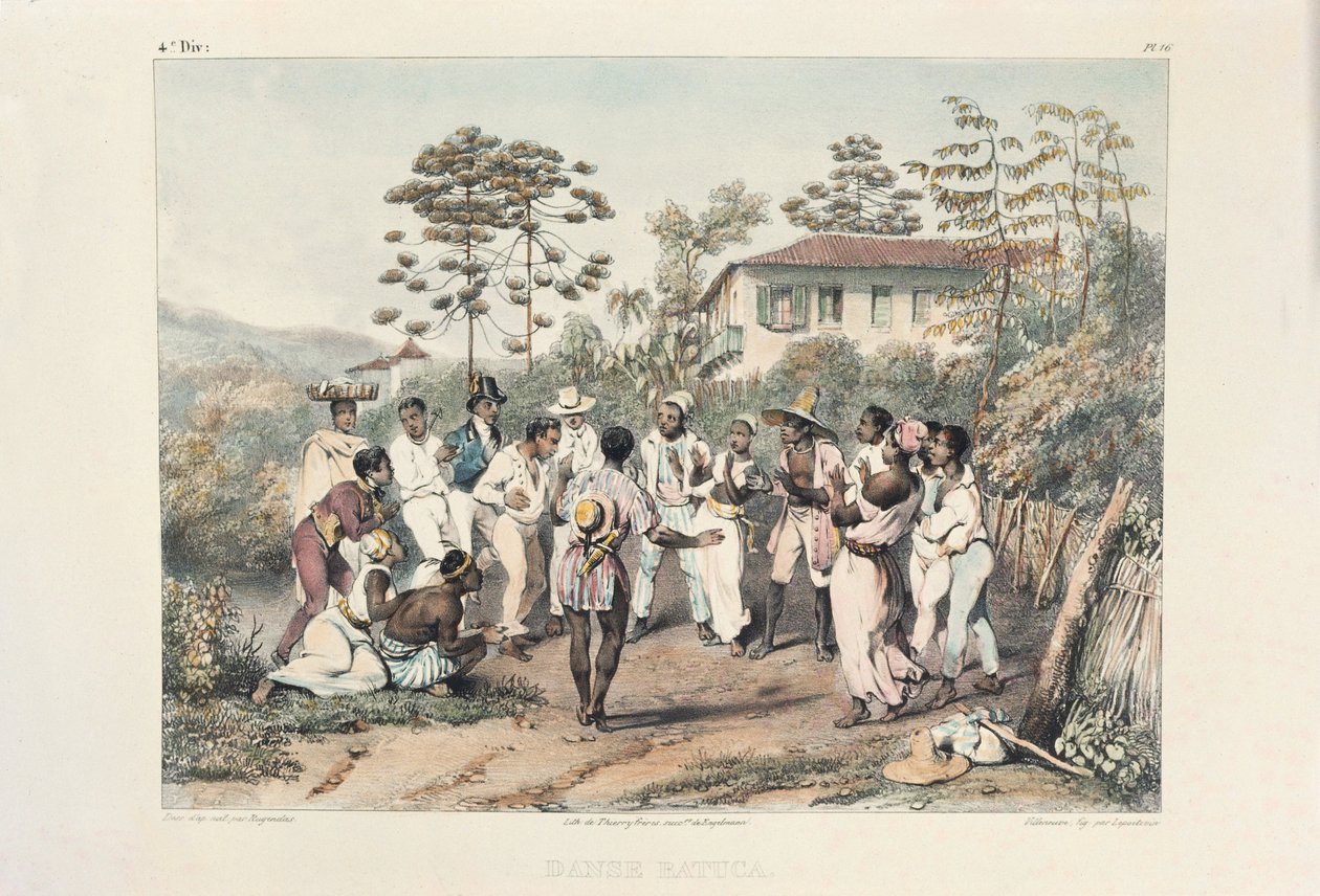 Gruppe schwarzer Tänzer, Illustration aus 