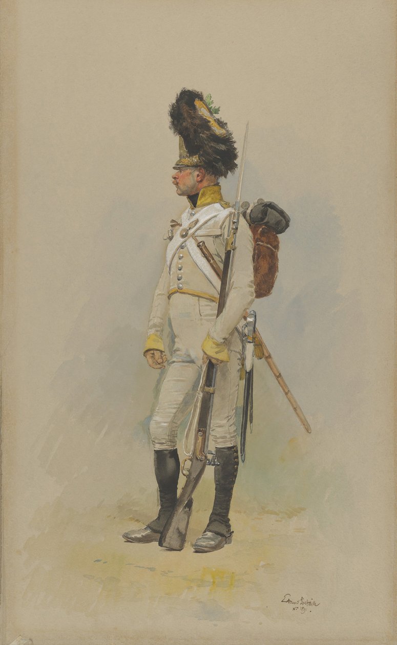 Ein stehender Grenadier der Stadtwache, 1891 von Jean Baptiste Edouard Detaille
