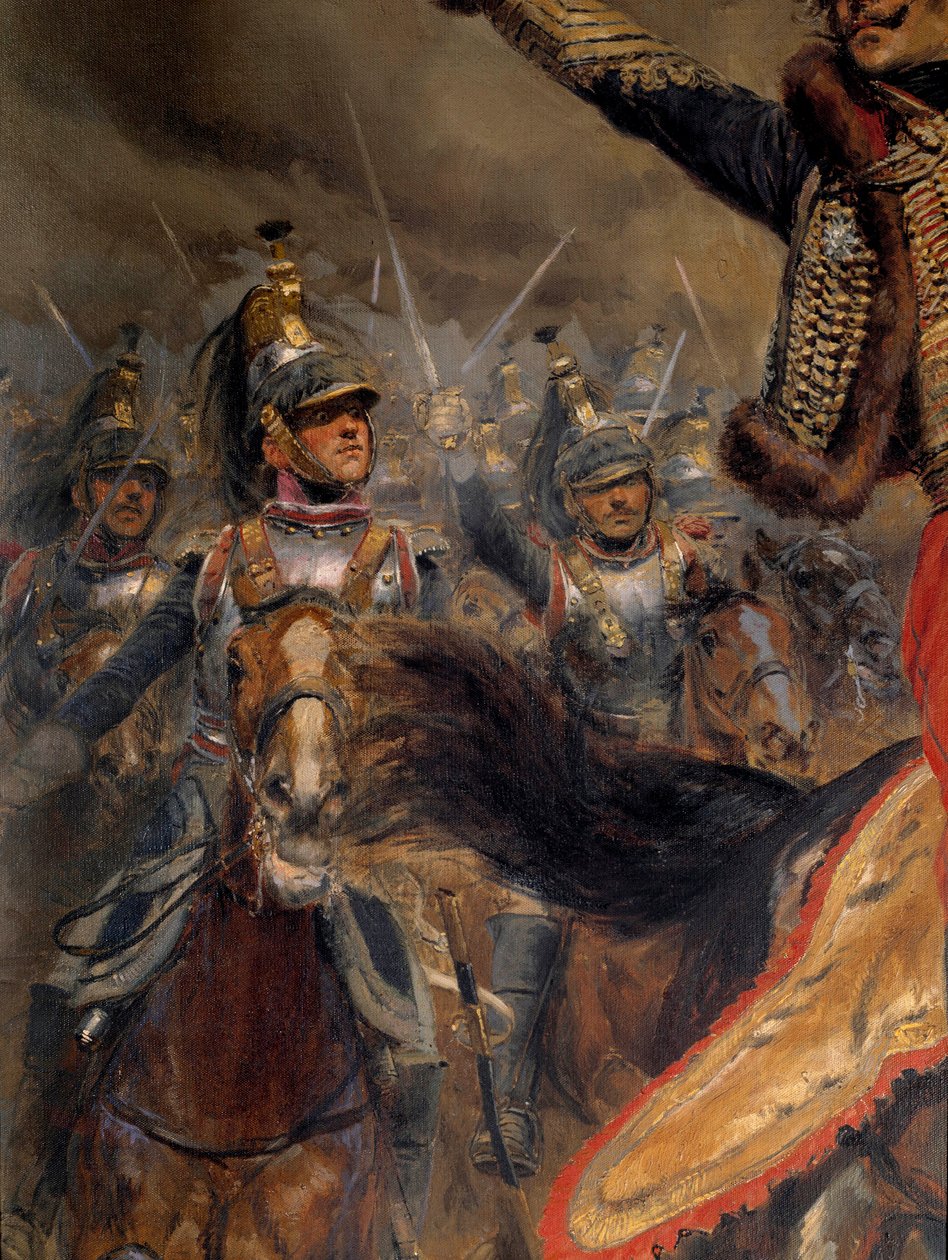 Die letzte Attacke von General Antoine Charles Graf von Lasalle, gefallen bei Wagram am 6. Juli von Jean Baptiste Edouard Detaille