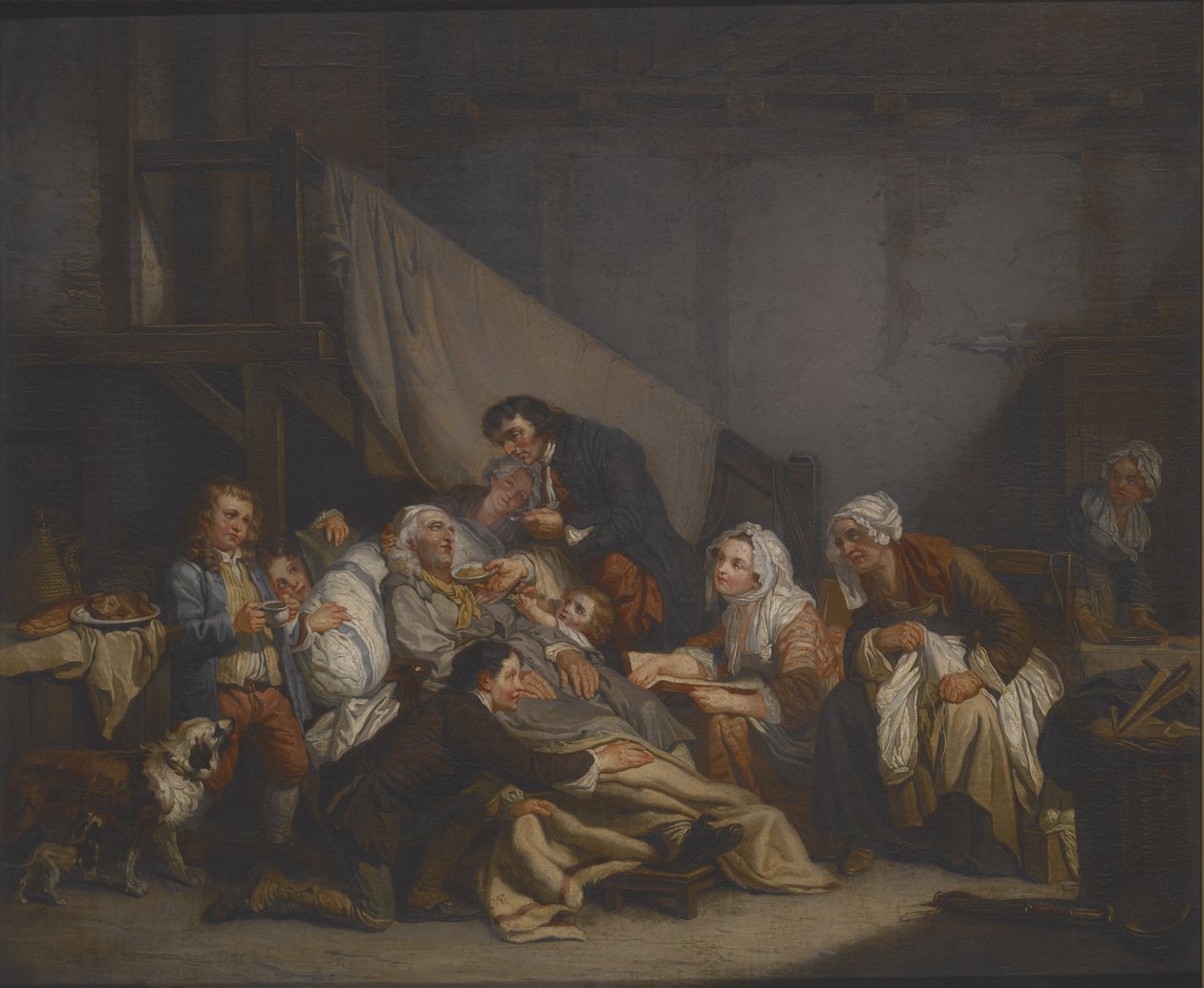 Tod eines alten Mannes von Jean Baptiste Greuze