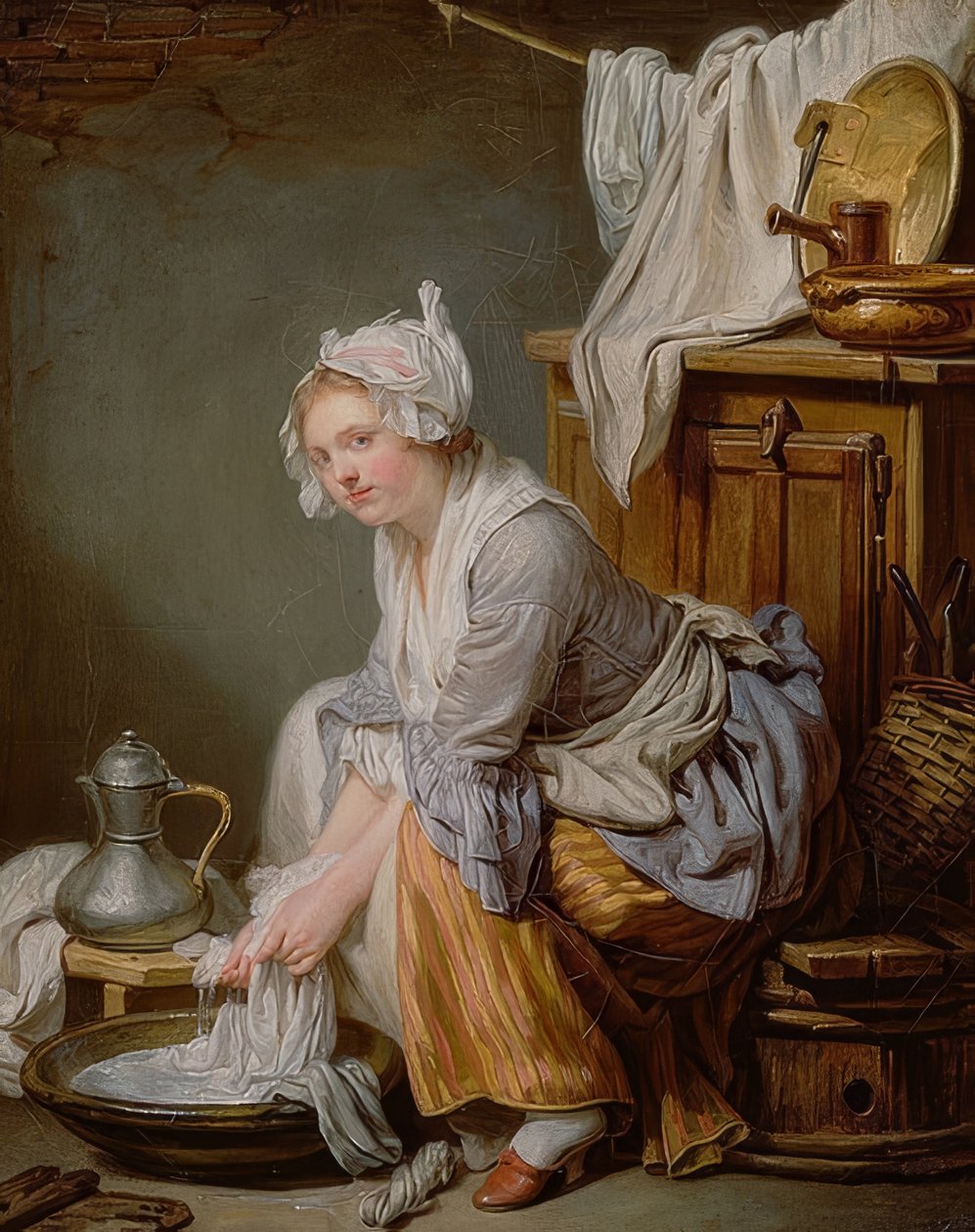 Die Wäscherin (La Blanchisseuse) von Jean-Baptiste Greuze
