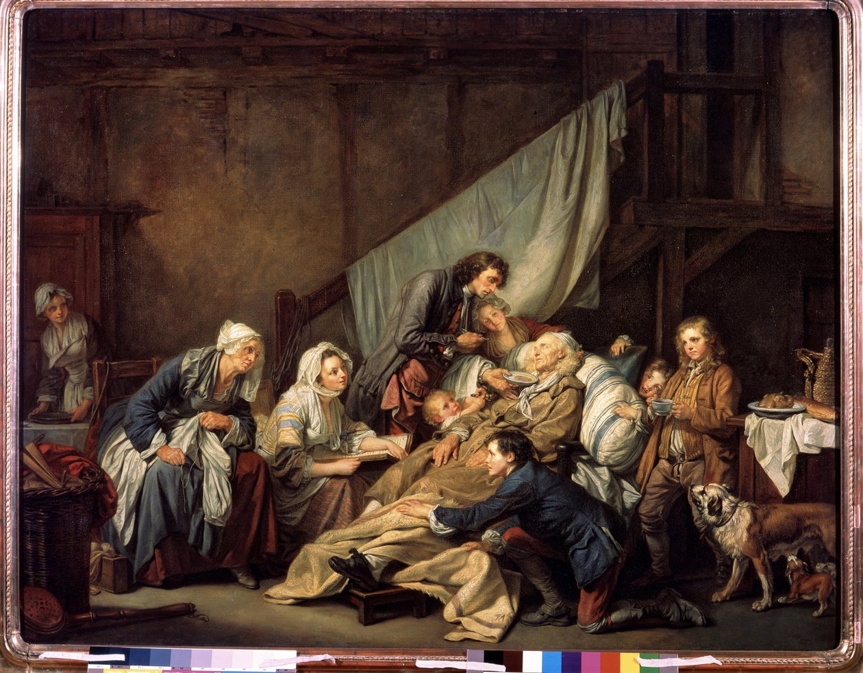 Kindliche Pietät (Der Gelähmte) von Jean Baptiste Greuze