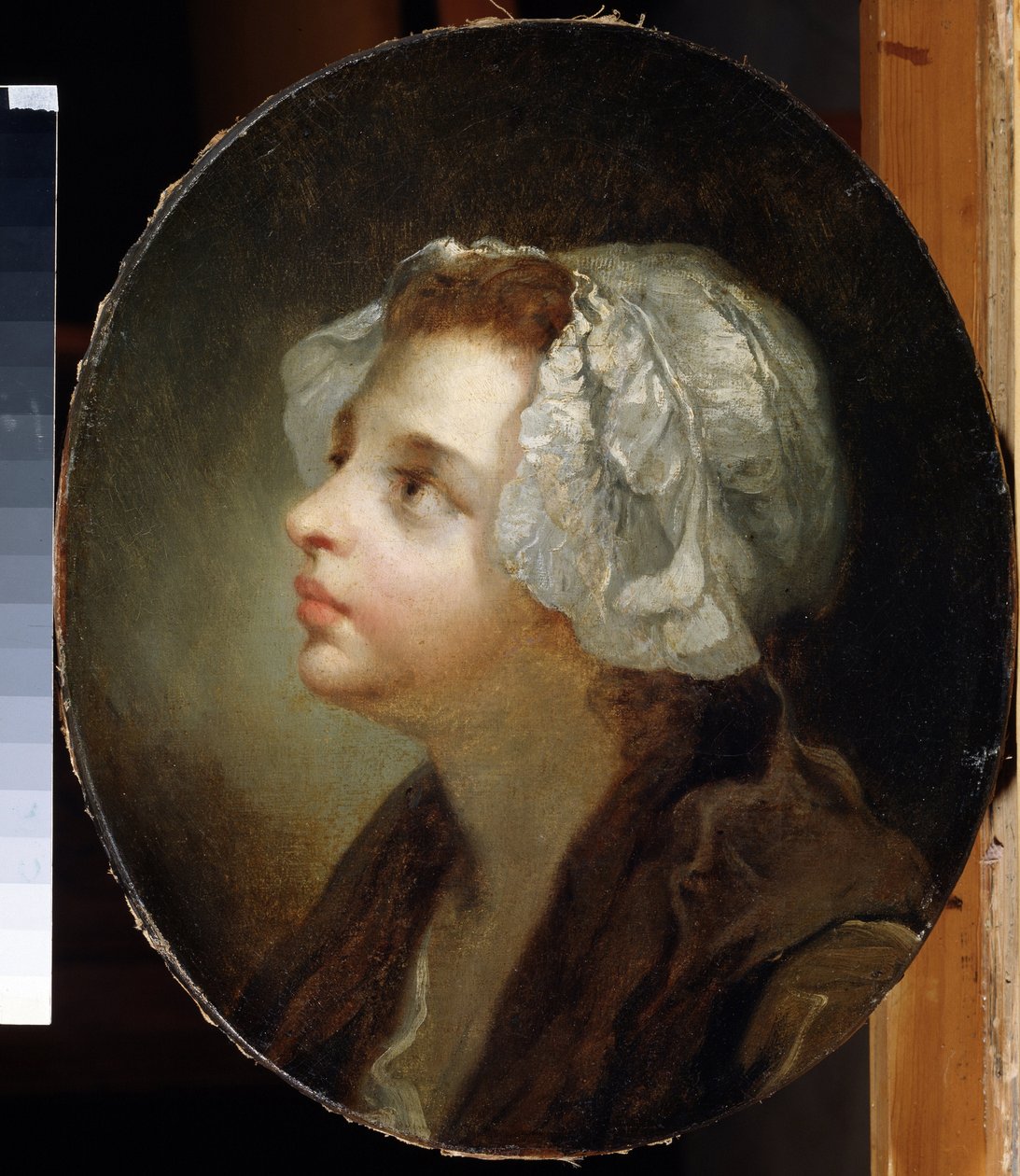 Porträt eines jungen Mädchens mit Kopftuch von Jean Baptiste Greuze