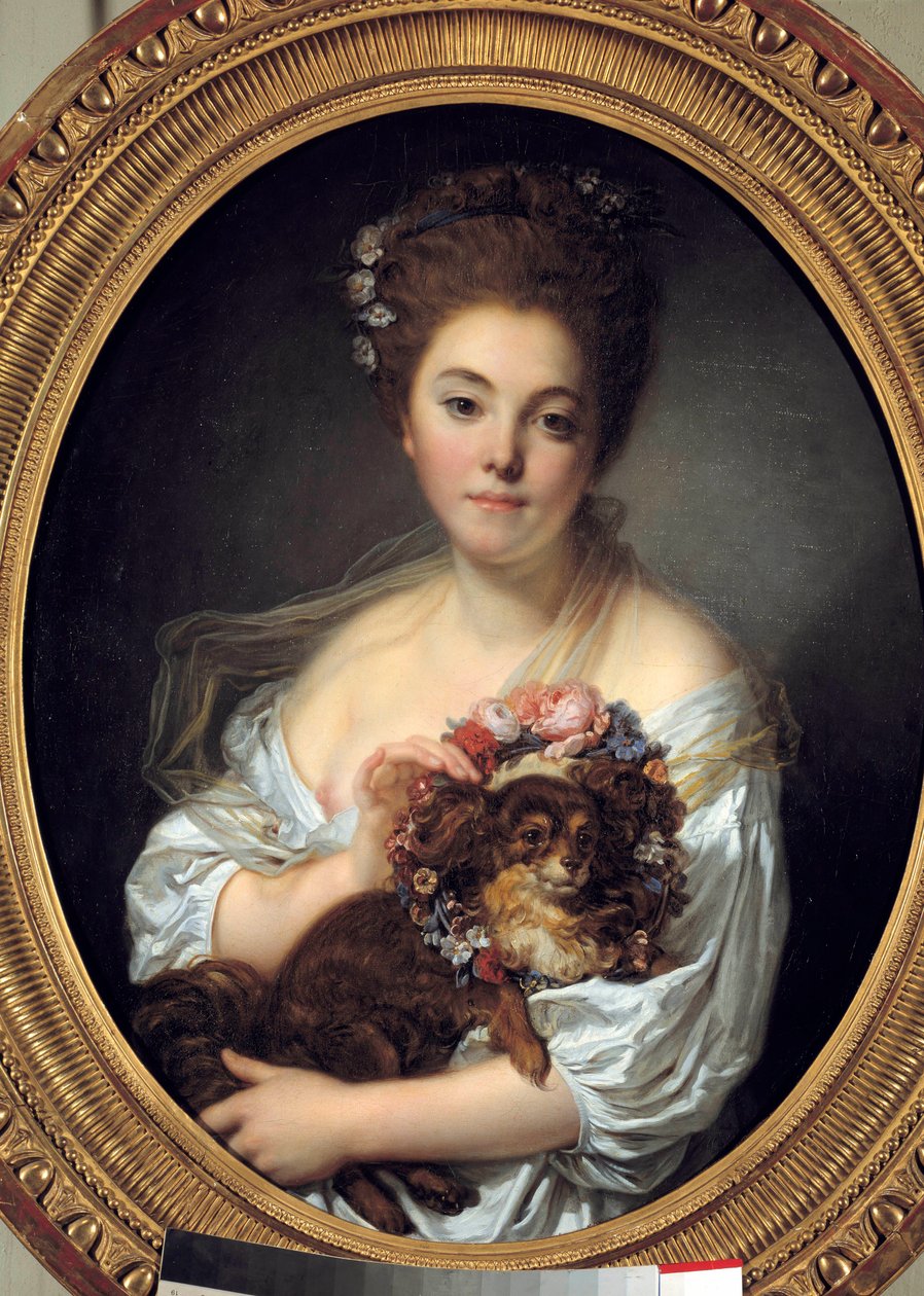 Porträt von Madame De Porcin. Gemälde von Jean Baptiste Greuze (1725-1805). Um 1770. Angers, Museum der Schönen Künste von Jean Baptiste Greuze