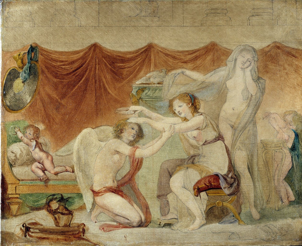 Psyche krönt die Liebe von Jean Baptiste Greuze